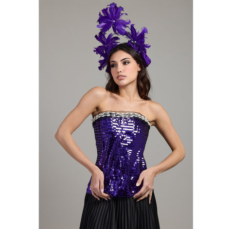 Purple Galactica Sequin Corset
