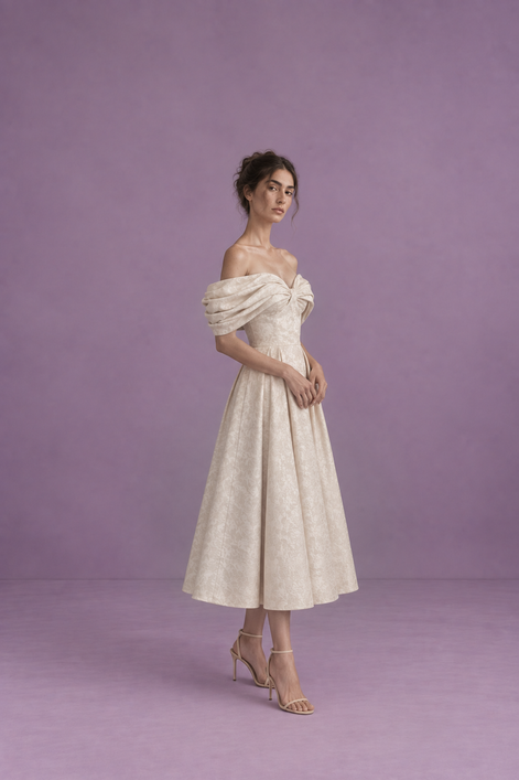 Elisa Jacquard Dress
