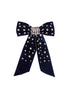 Midnight Velvet Crystal Bow