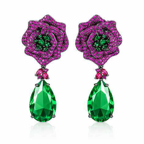 Emerald Bloom Earrings