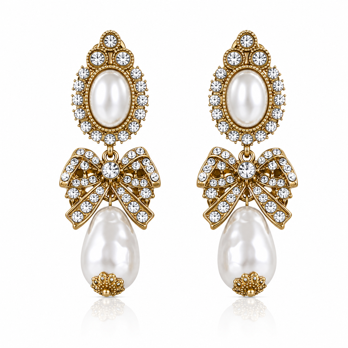 The Gilded Pearl Earrings