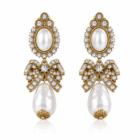 The Gilded Pearl Earrings