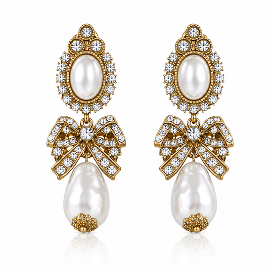 The Gilded Pearl Earrings