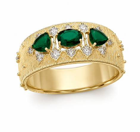 The Gilded Emerald Cuff