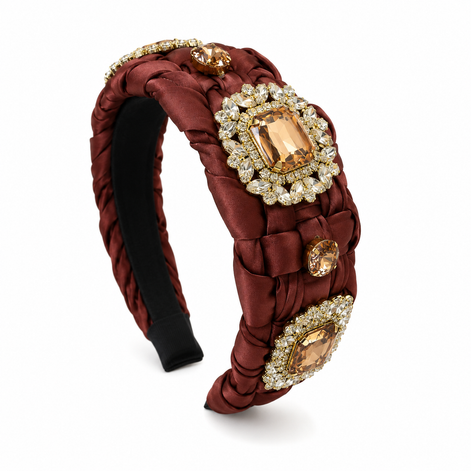 Bordeaux Gold Headband