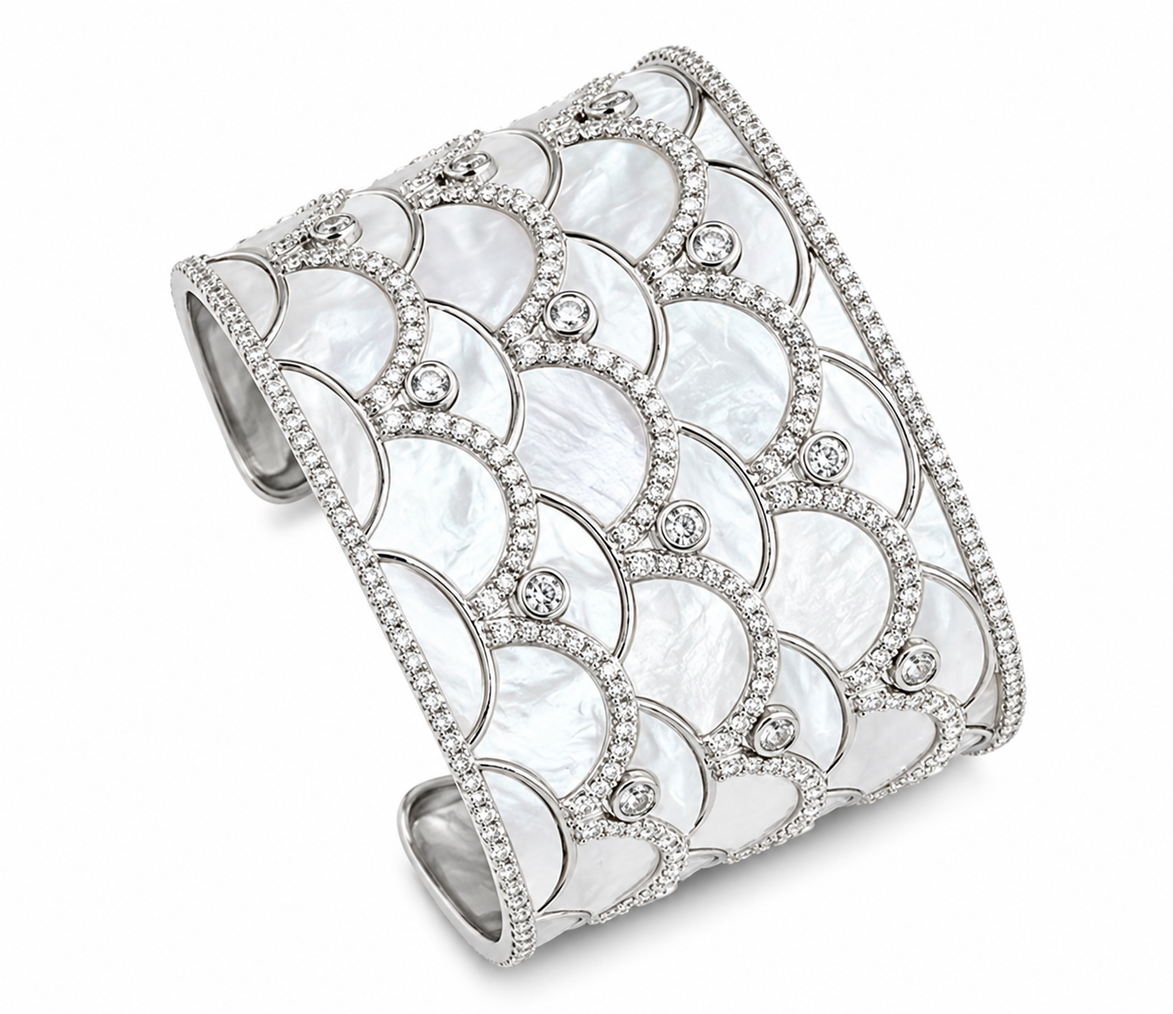 Mosaic Crystal Cuff Bracelet