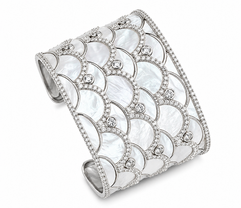 Mosaic Crystal Cuff Bracelet