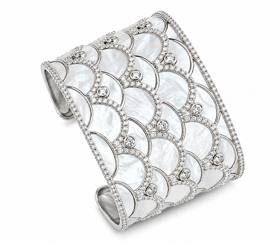 Mosaic Crystal Cuff Bracelet