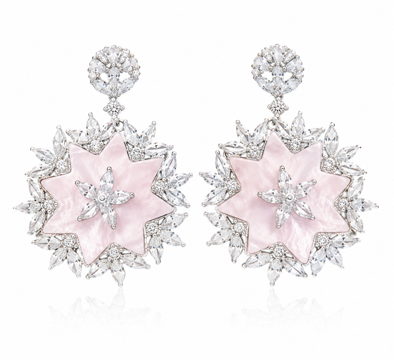 Pink Starburst Earrings