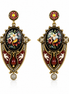 Botanical Enamel Drop Earrings