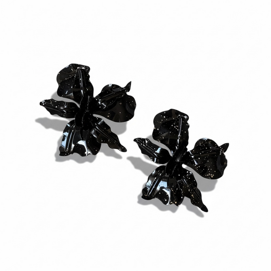 Petal Noir Earrings