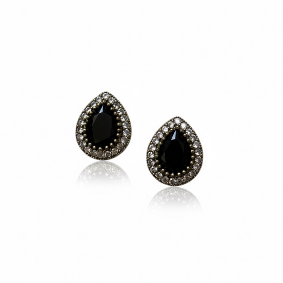 Noir Teardrop Earrings