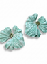 Teal Petal Bloom Earrings