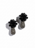 Noir Bloom Drop Earrings