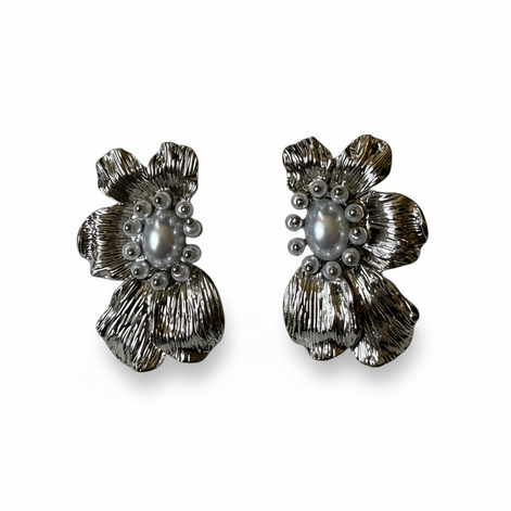 Petal Pearl Statement Earrings