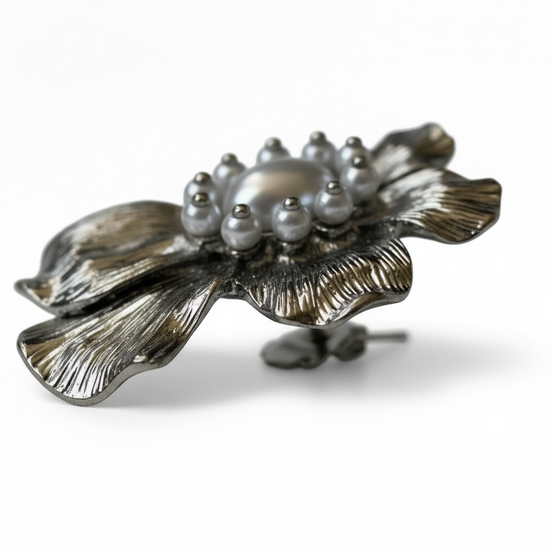 Petal Pearl Statement Earrings