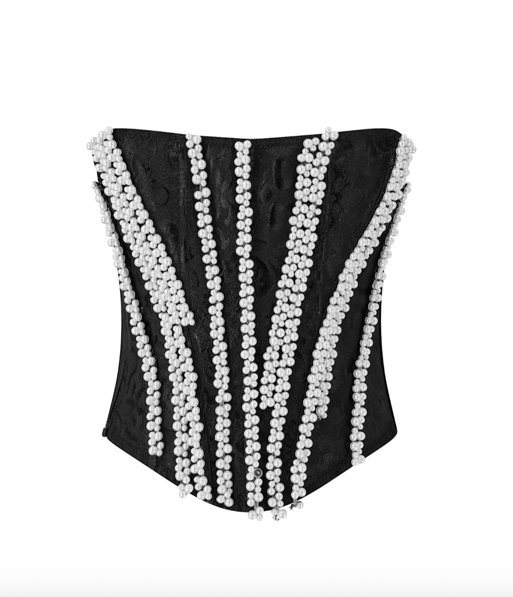 Black Pearly Corset