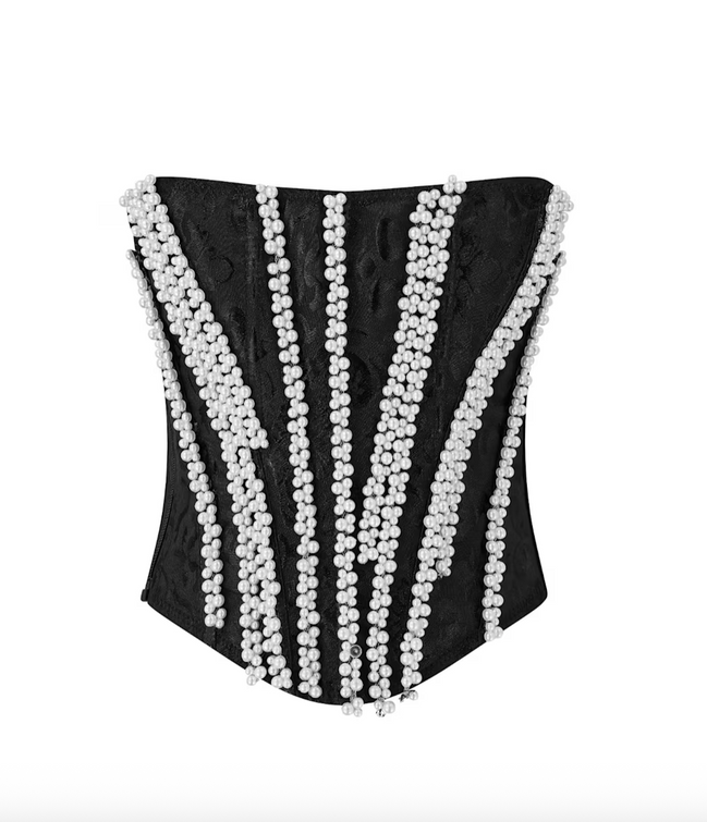 Black Pearly Corset