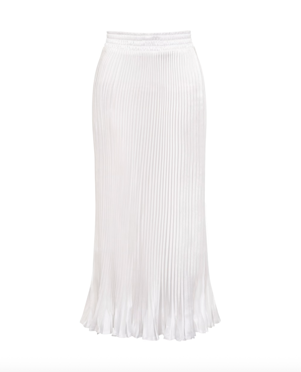 White Pleated Skirt
