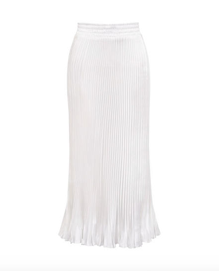 White Pleated Skirt
