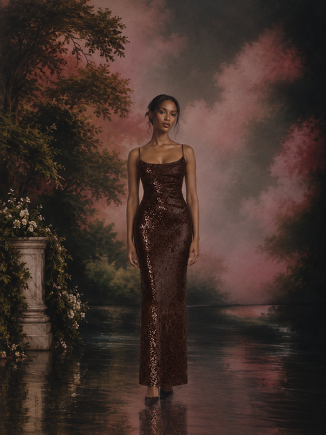 Nicole Sequin Dress