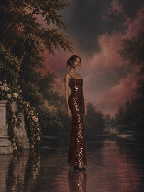 Nicole Sequin Dress