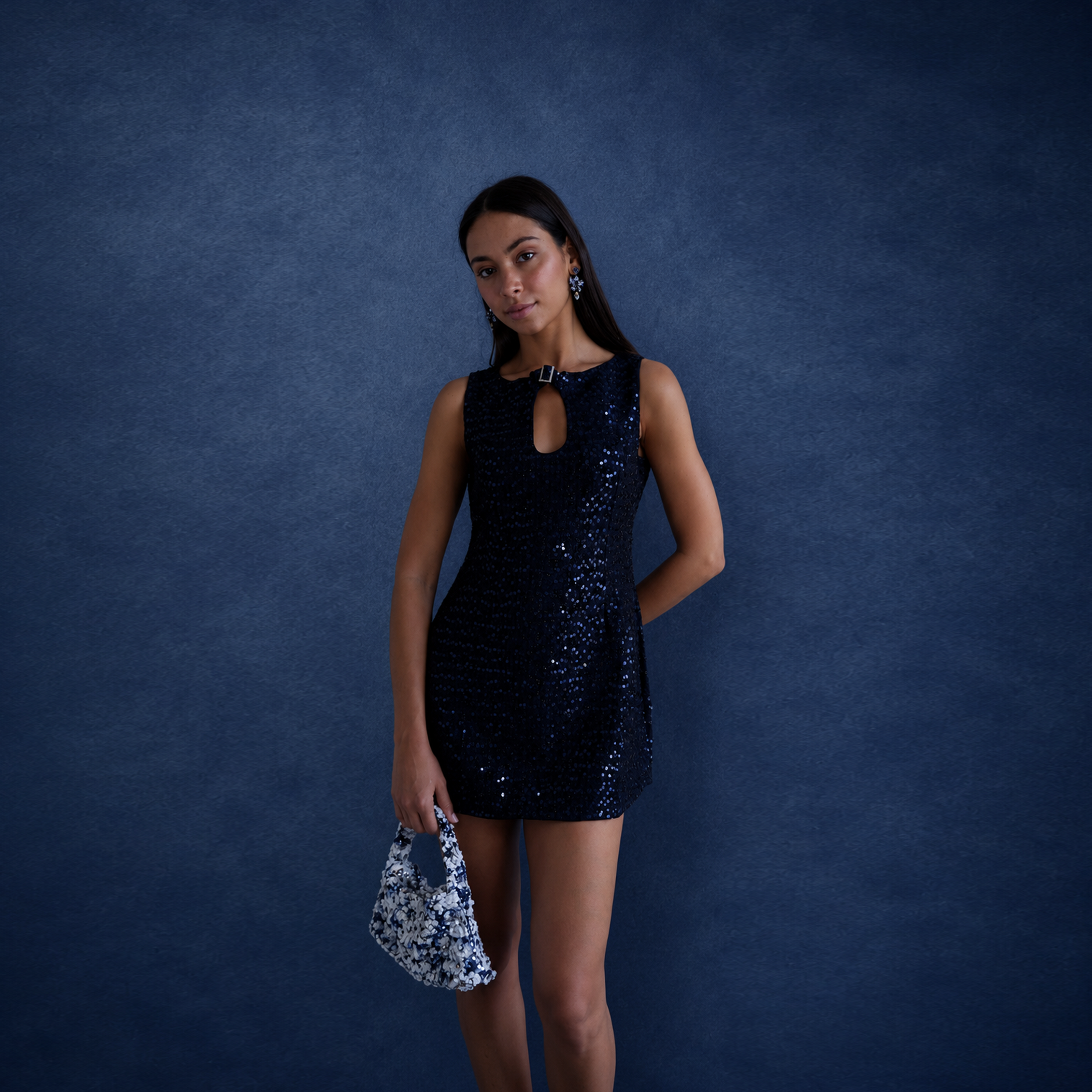 Alessandra Sequin Mini Dress