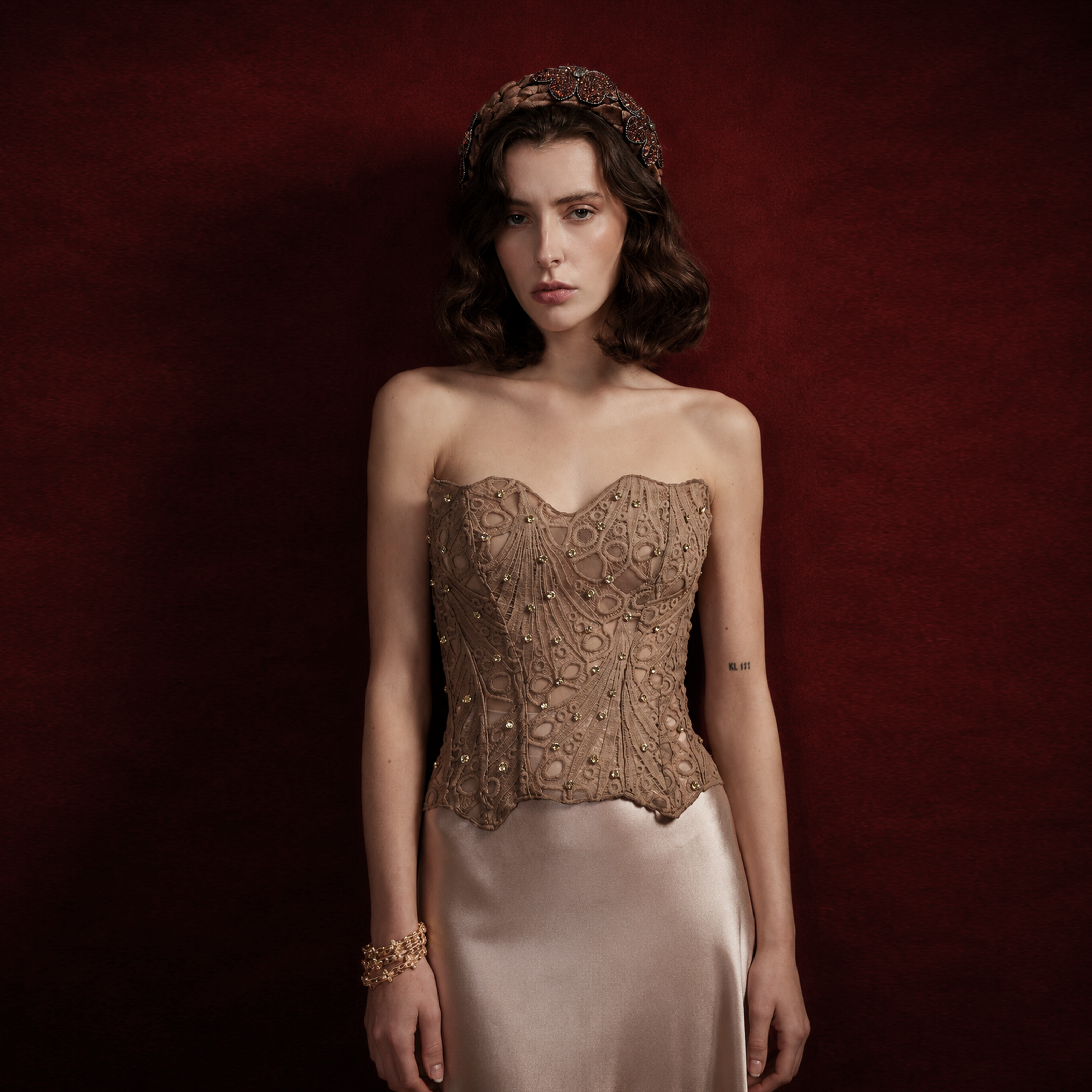 Nude Embellished Corset