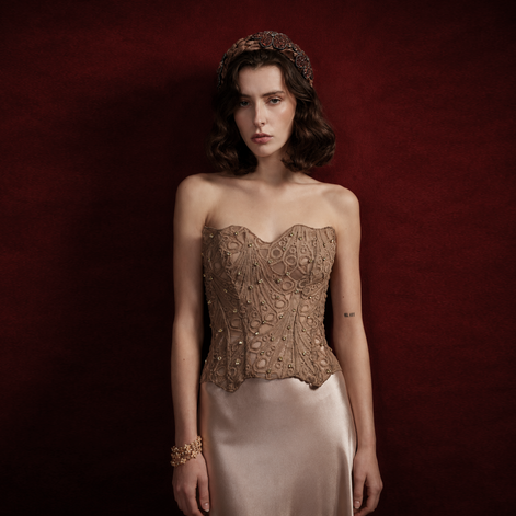 Nude Embellished Corset