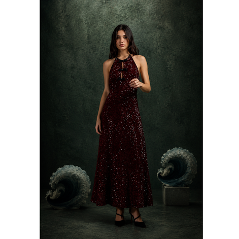 Crimson Starlight Dress