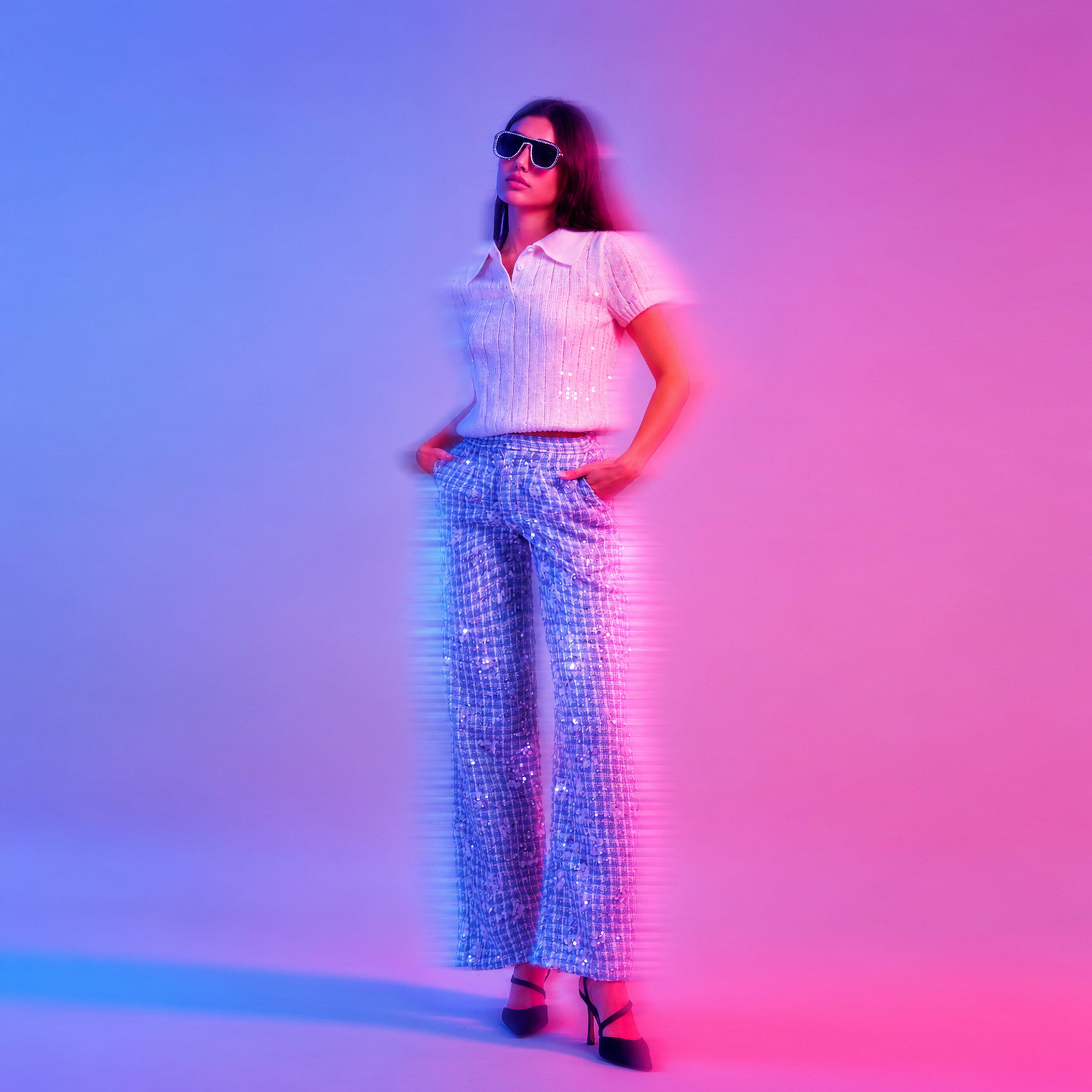 Frozen Tweed Tailored Trousers