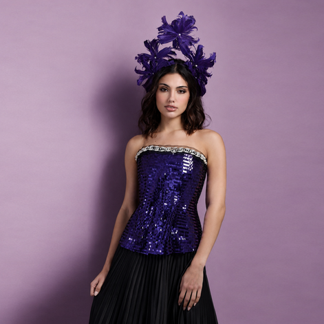Purple Galactica Sequin Corset