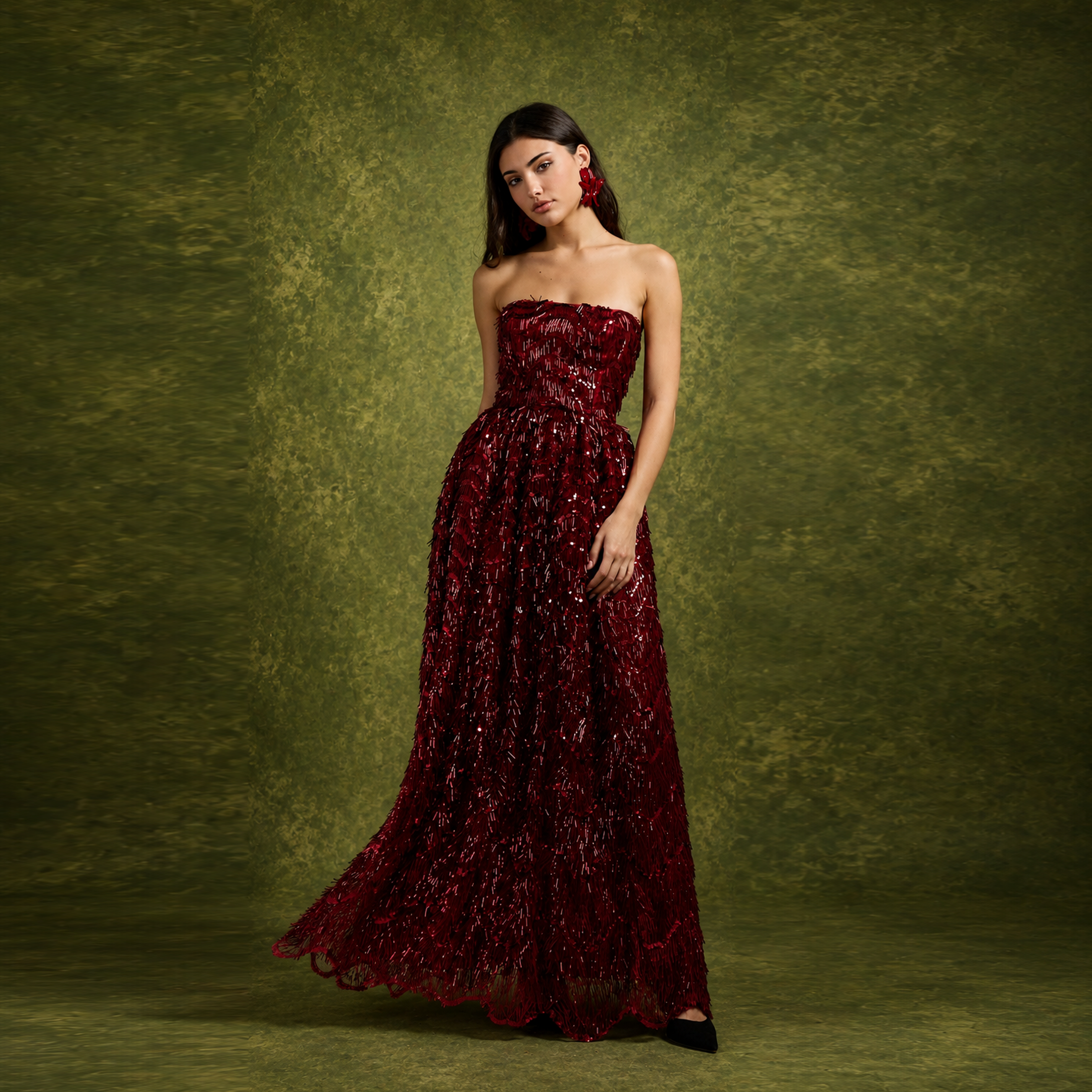 Ruby Strapless Sequin Dress