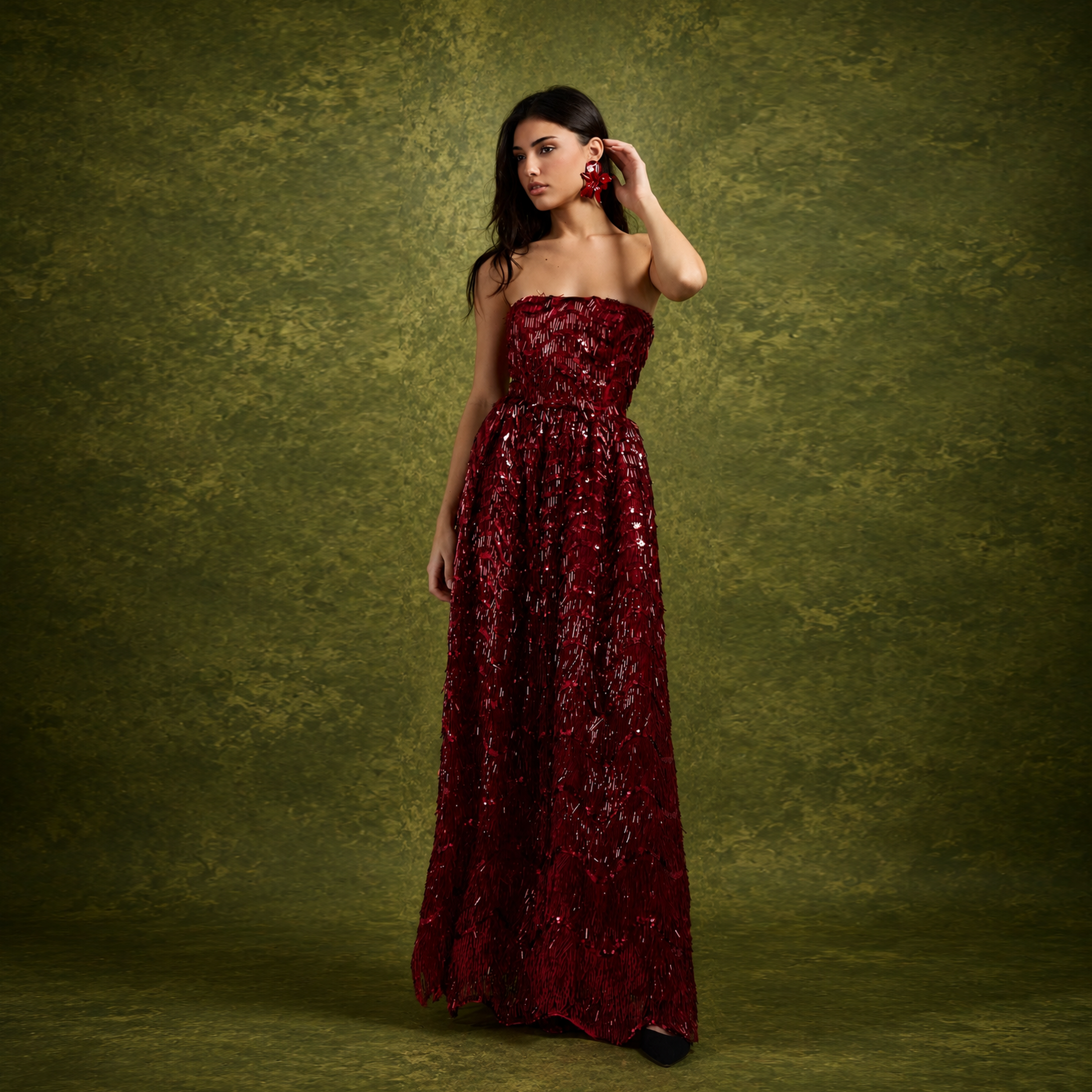 Ruby Strapless Sequin Dress